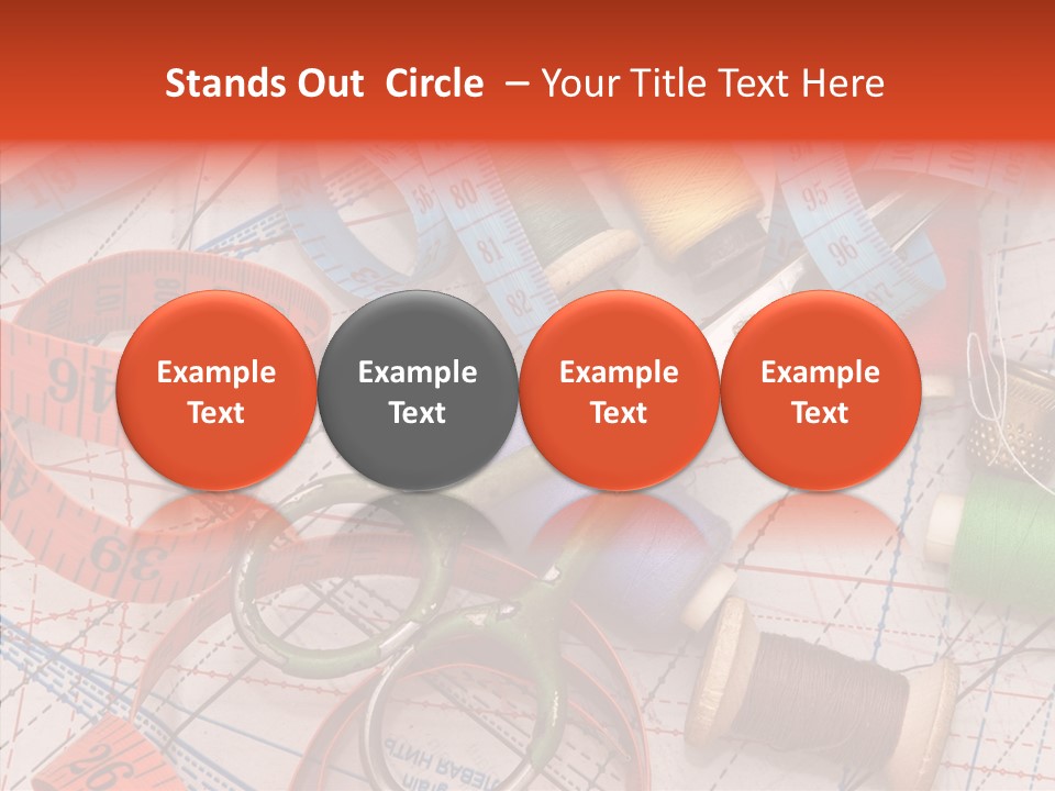 Reel Sew Orange PowerPoint Template