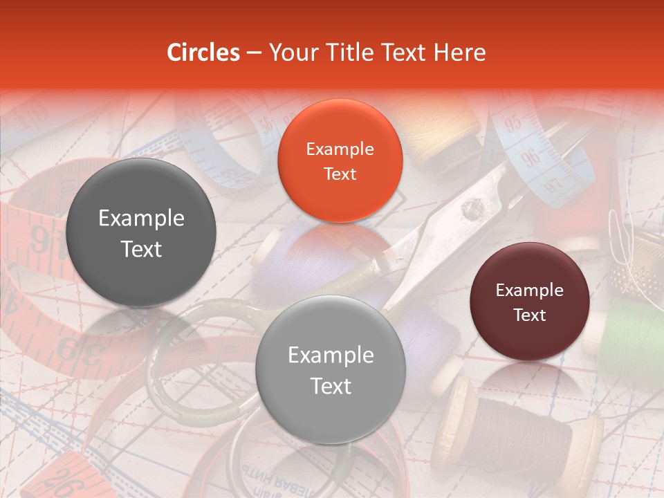 Reel Sew Orange PowerPoint Template