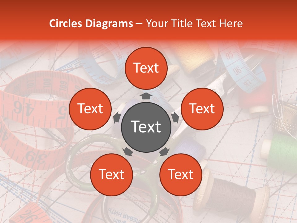 Reel Sew Orange PowerPoint Template