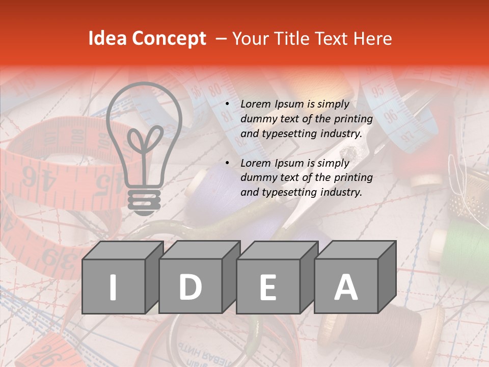 Reel Sew Orange PowerPoint Template