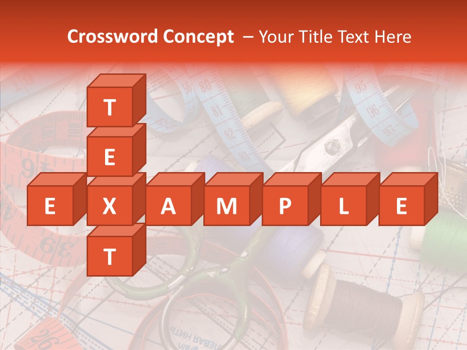 Reel Sew Orange PowerPoint Template