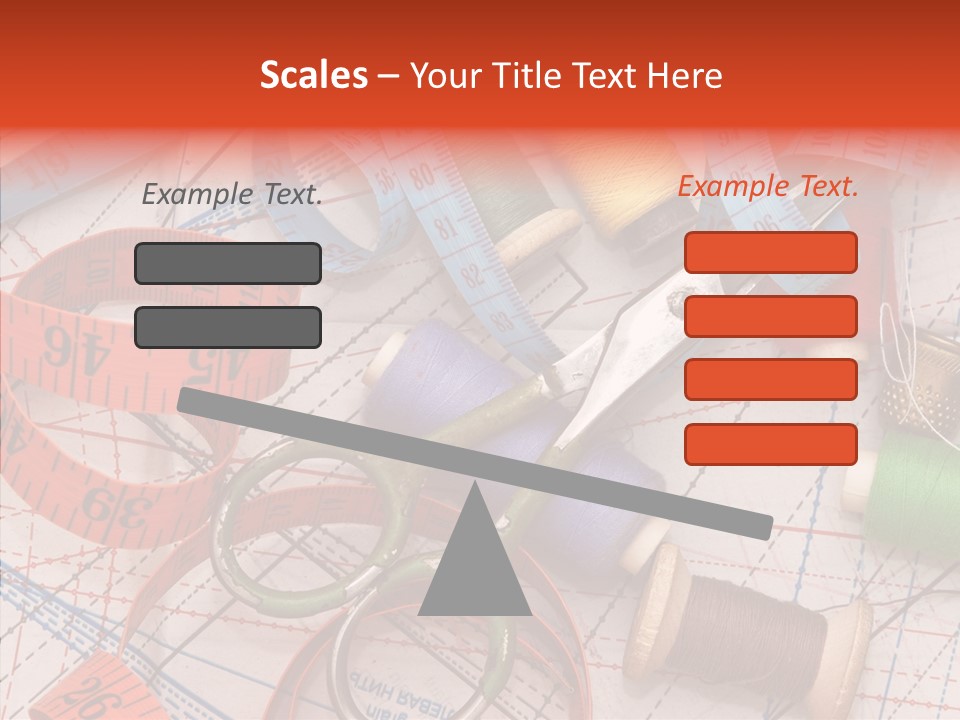 Reel Sew Orange PowerPoint Template