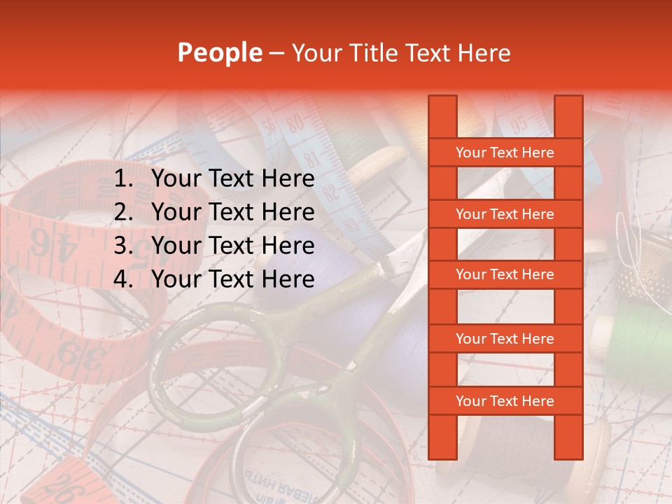 Reel Sew Orange PowerPoint Template
