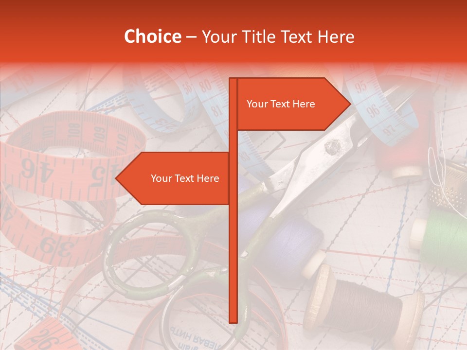 Reel Sew Orange PowerPoint Template