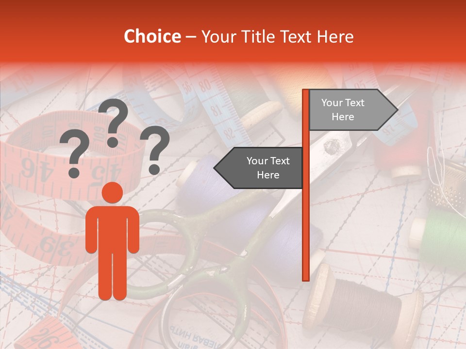 Reel Sew Orange PowerPoint Template