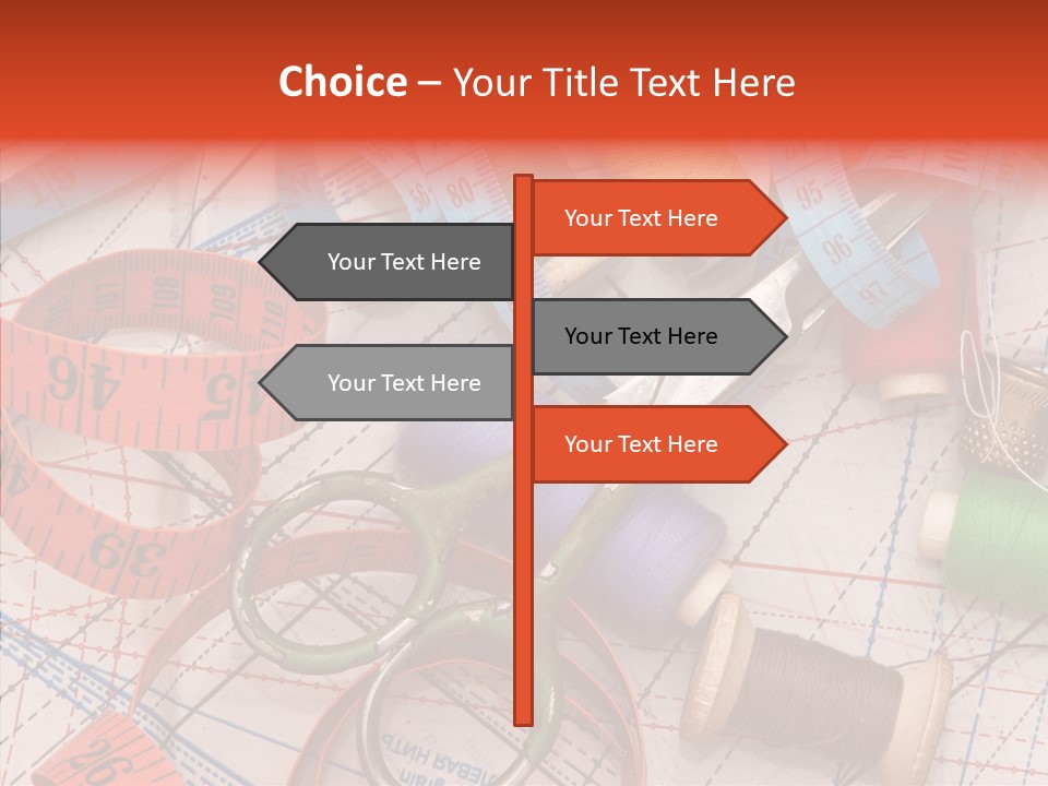 Reel Sew Orange PowerPoint Template