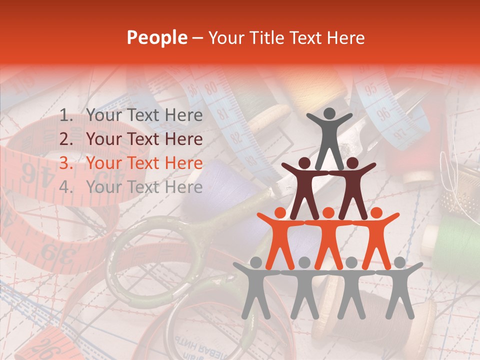Reel Sew Orange PowerPoint Template