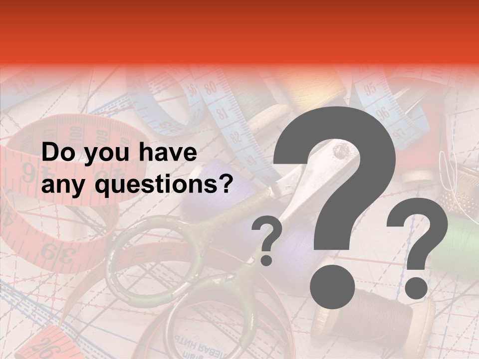 Reel Sew Orange PowerPoint Template