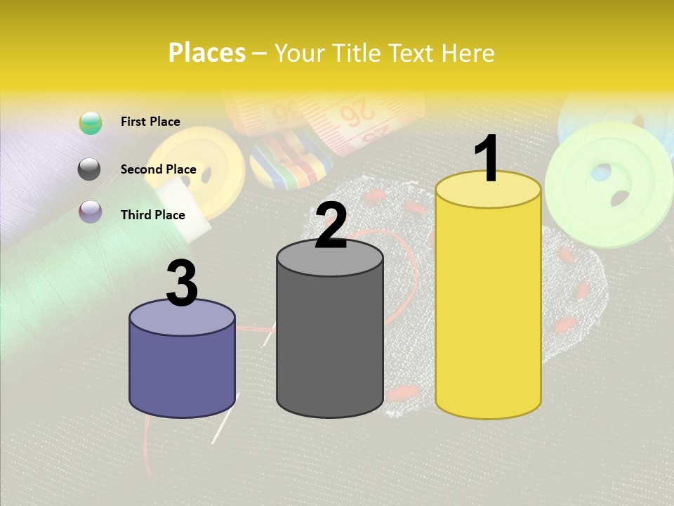 Cloth Red Buttons PowerPoint Template