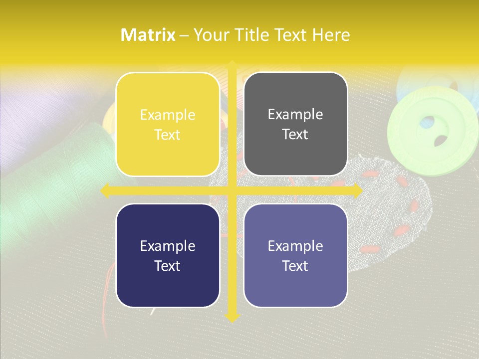 Cloth Red Buttons PowerPoint Template