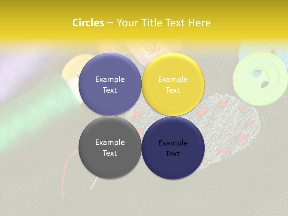 Cloth Red Buttons PowerPoint Template