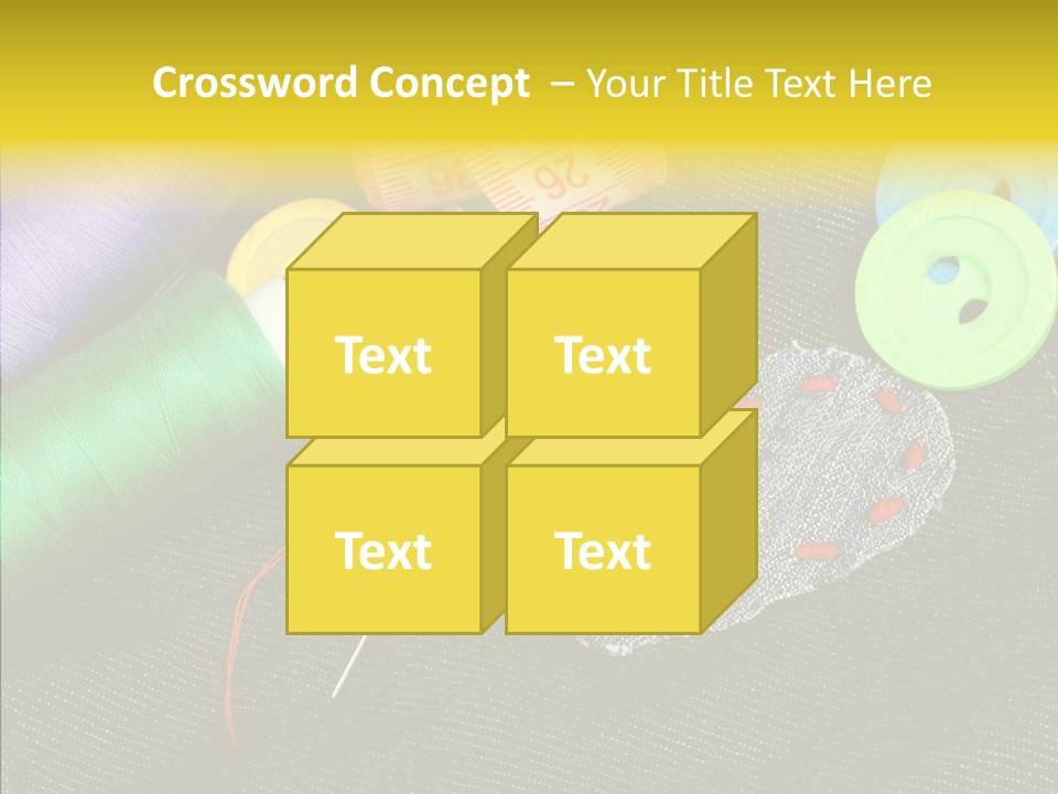 Cloth Red Buttons PowerPoint Template