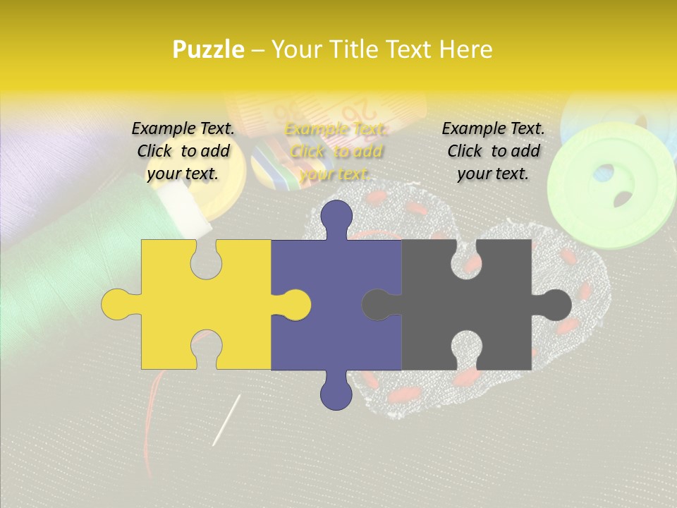 Cloth Red Buttons PowerPoint Template