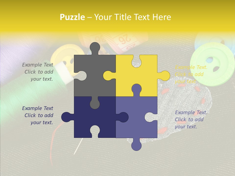 Cloth Red Buttons PowerPoint Template