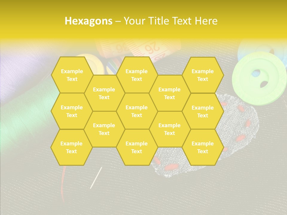 Cloth Red Buttons PowerPoint Template