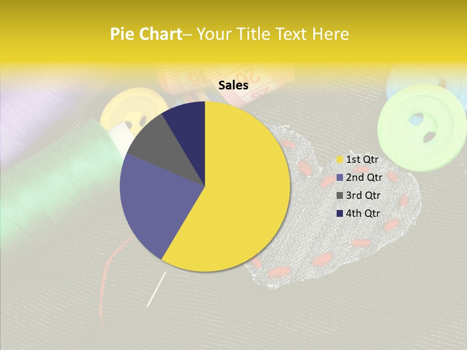 Cloth Red Buttons PowerPoint Template