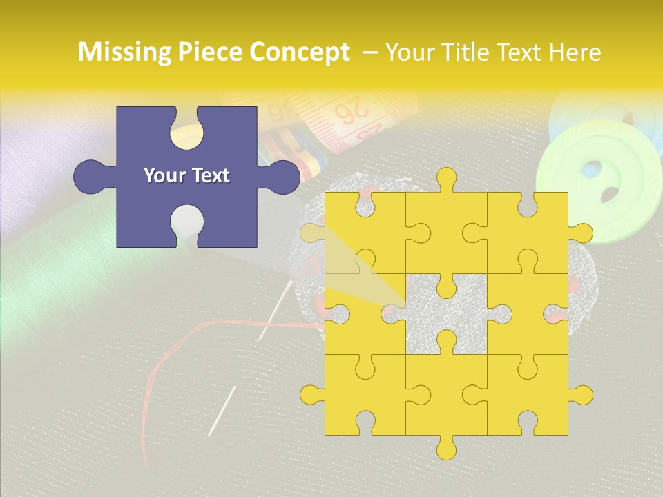 Cloth Red Buttons PowerPoint Template