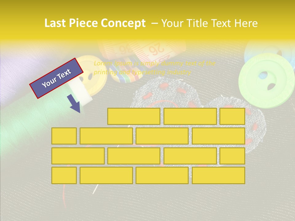 Cloth Red Buttons PowerPoint Template