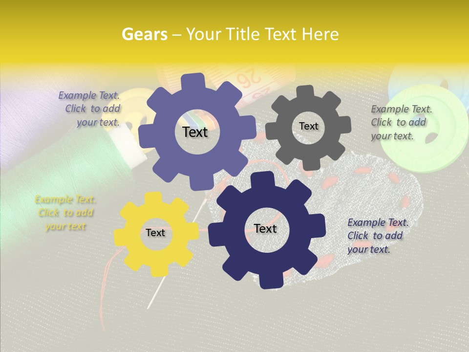 Cloth Red Buttons PowerPoint Template