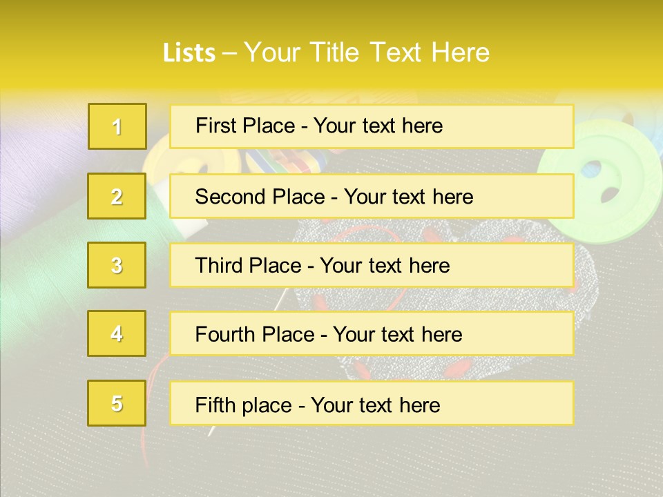 Cloth Red Buttons PowerPoint Template