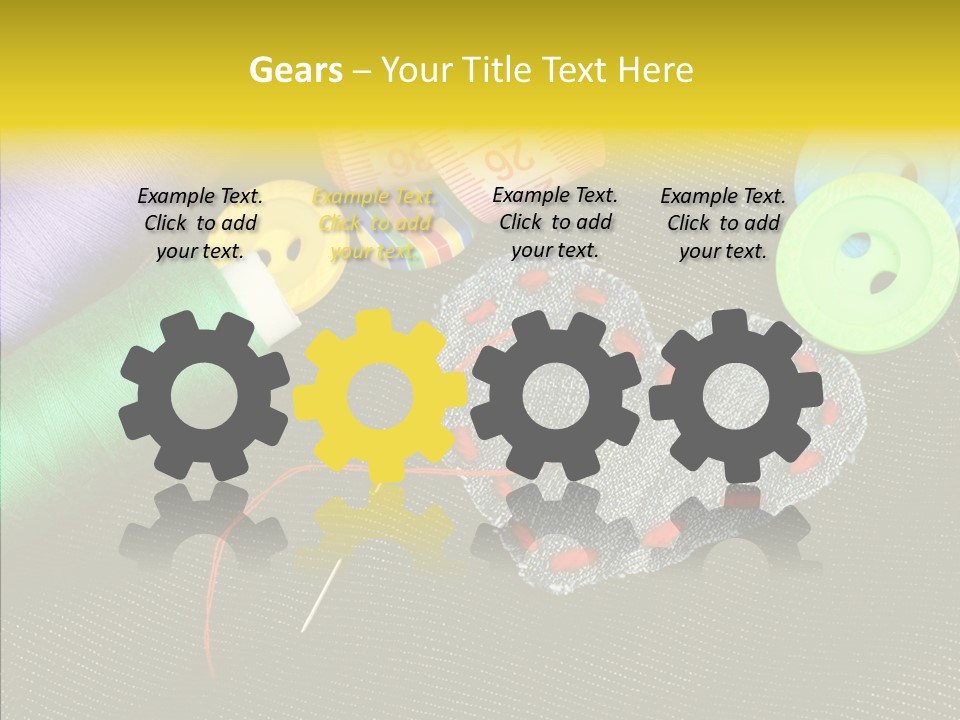 Cloth Red Buttons PowerPoint Template