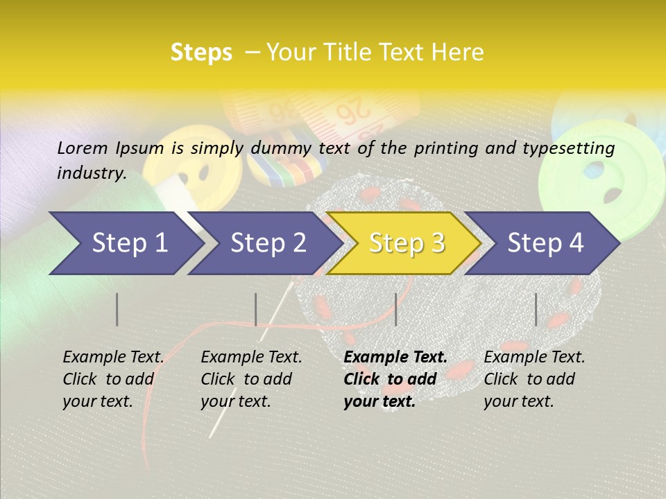 Cloth Red Buttons PowerPoint Template