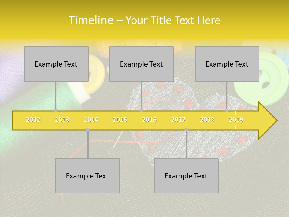 Cloth Red Buttons PowerPoint Template