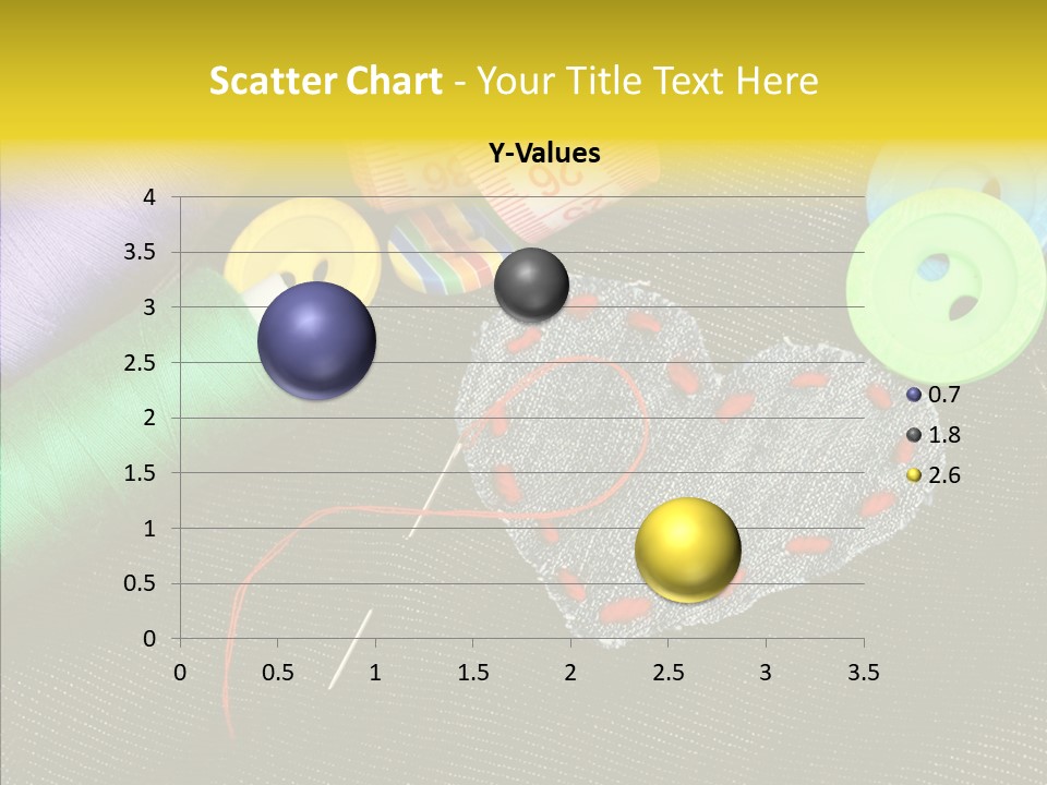 Cloth Red Buttons PowerPoint Template