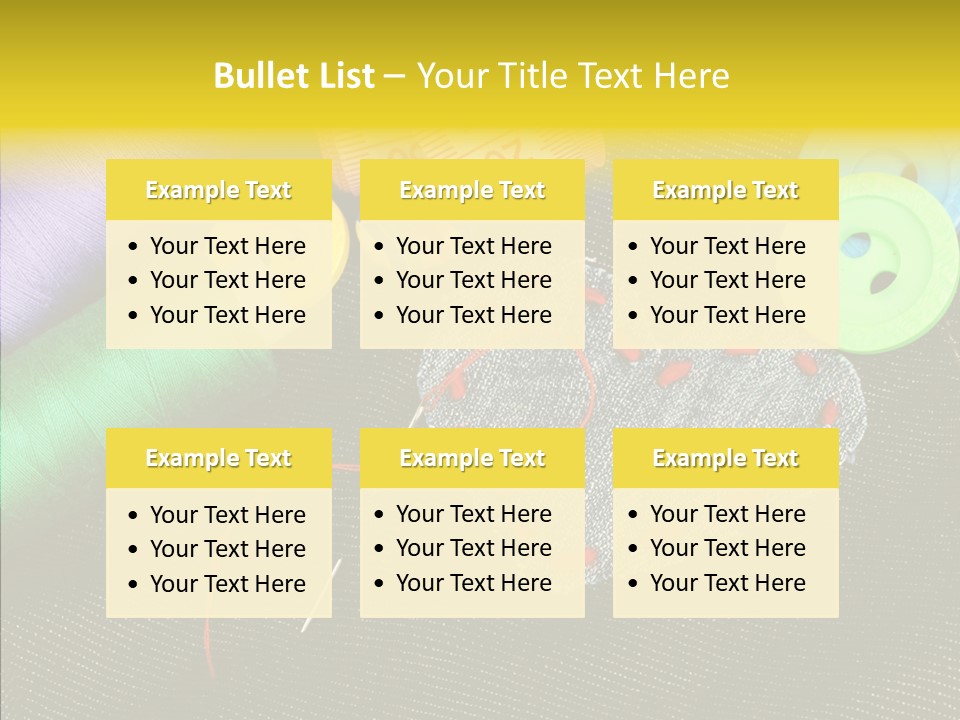 Cloth Red Buttons PowerPoint Template