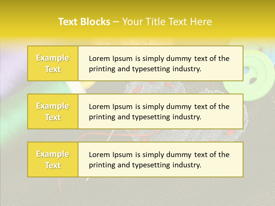 Cloth Red Buttons PowerPoint Template