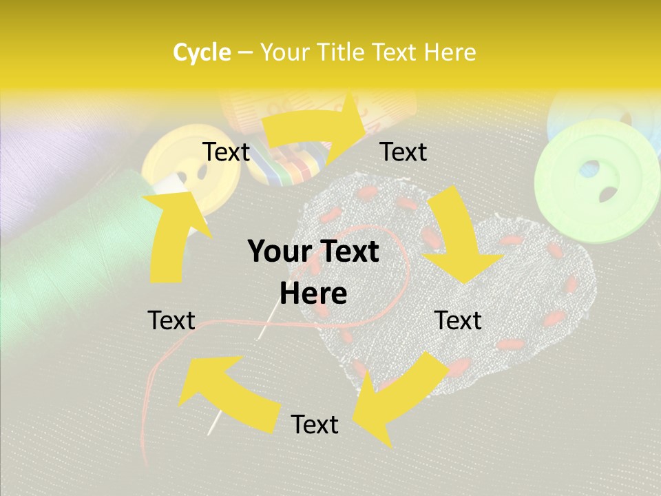 Cloth Red Buttons PowerPoint Template