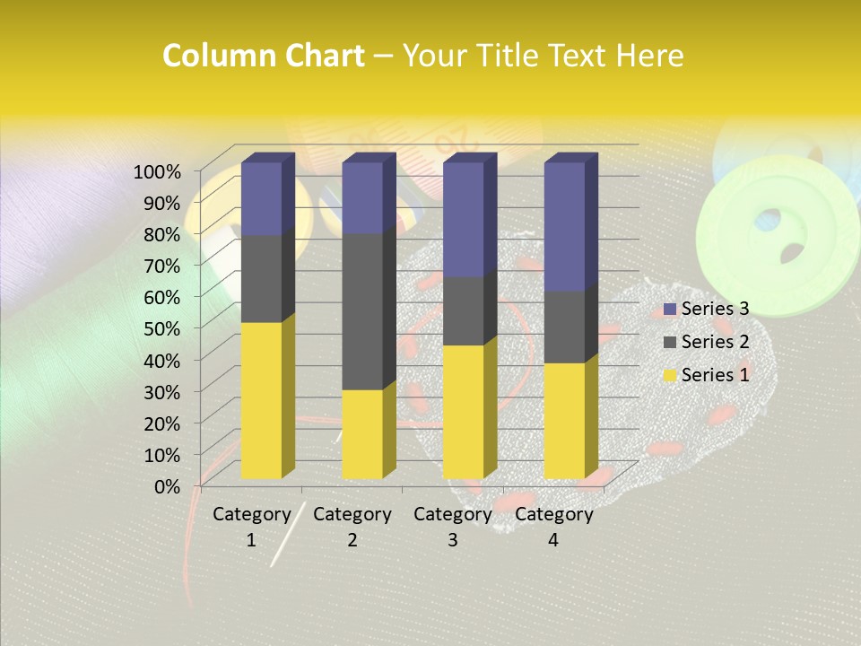 Cloth Red Buttons PowerPoint Template