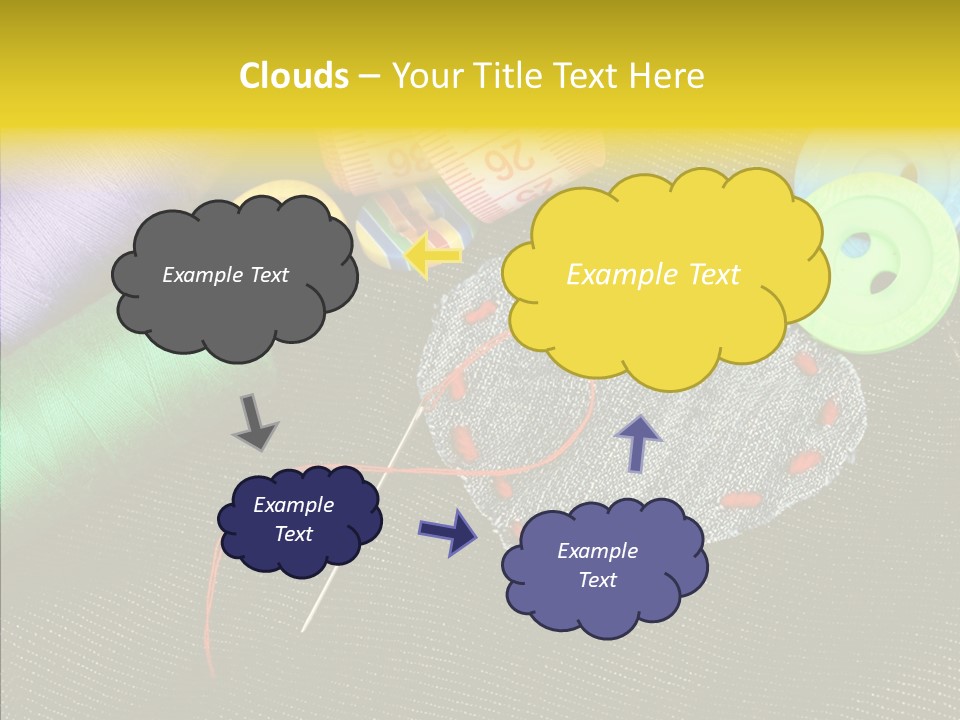 Cloth Red Buttons PowerPoint Template