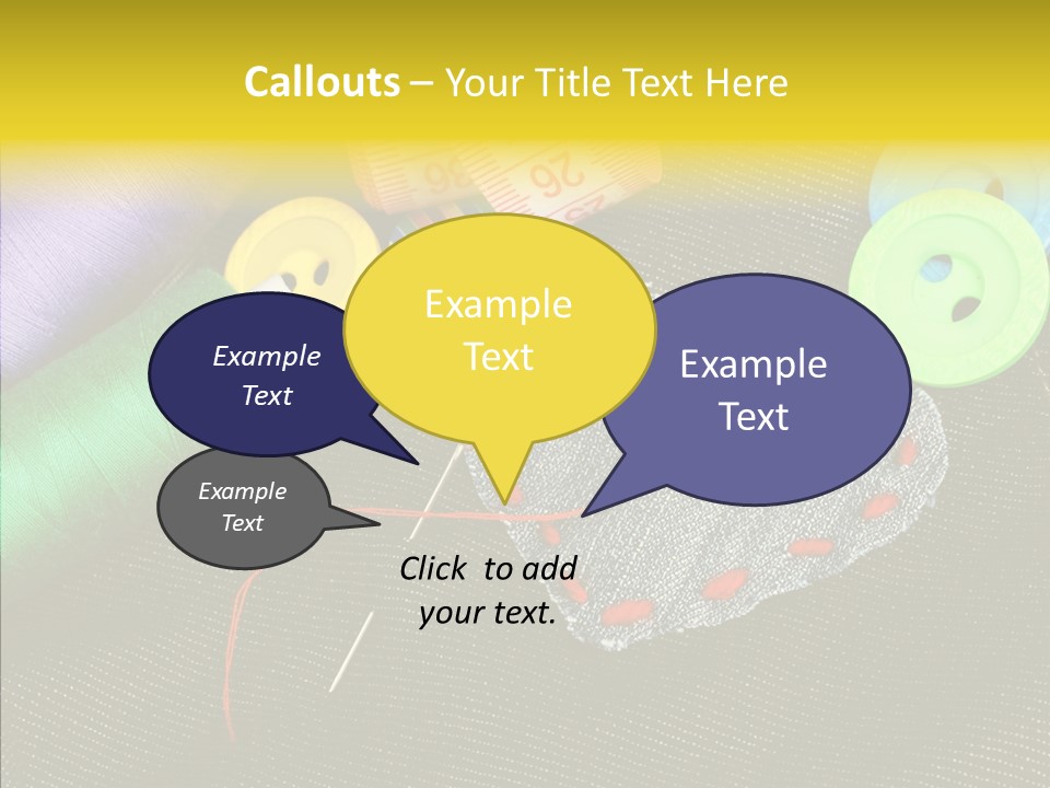 Cloth Red Buttons PowerPoint Template