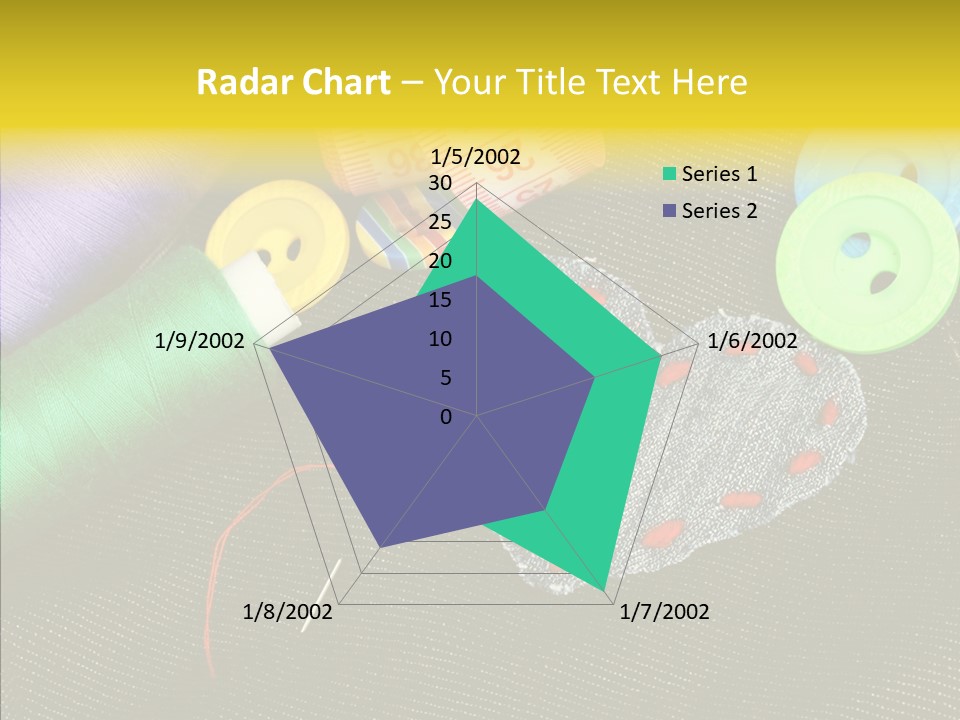 Cloth Red Buttons PowerPoint Template