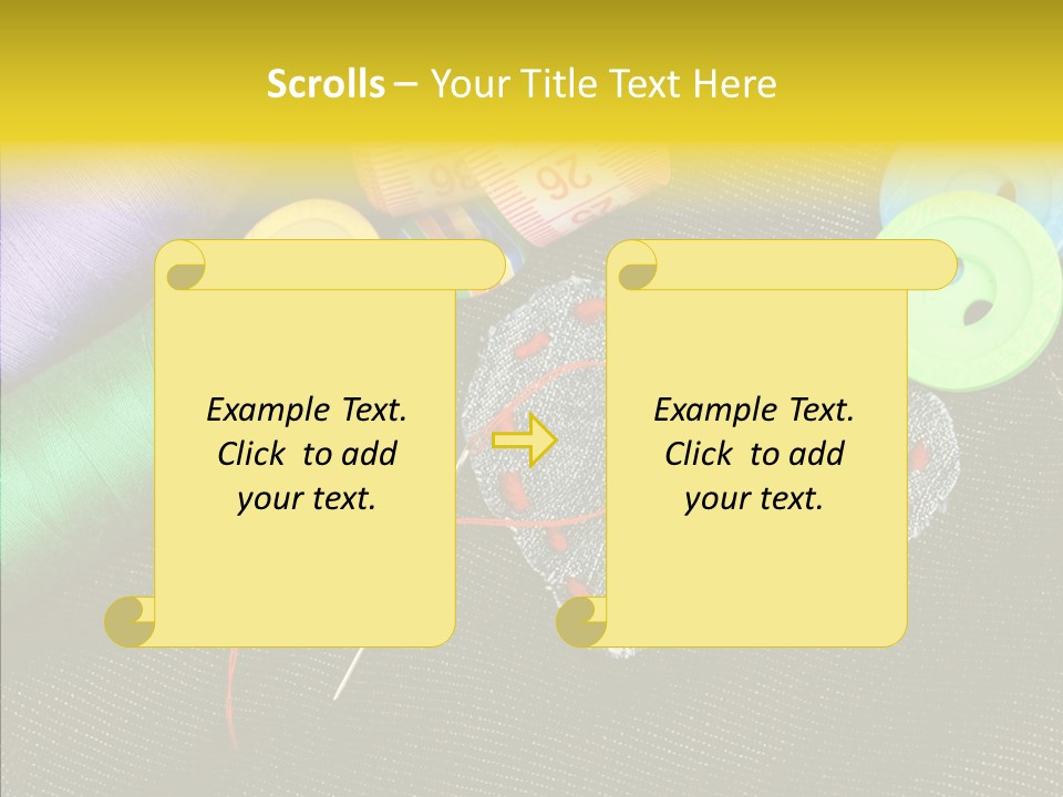 Cloth Red Buttons PowerPoint Template