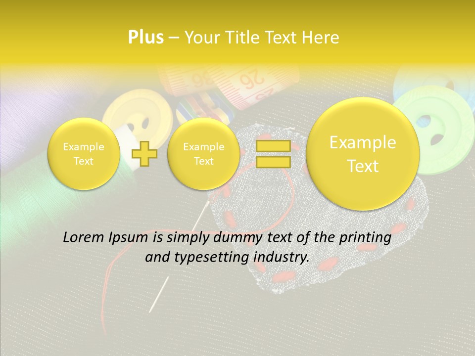 Cloth Red Buttons PowerPoint Template