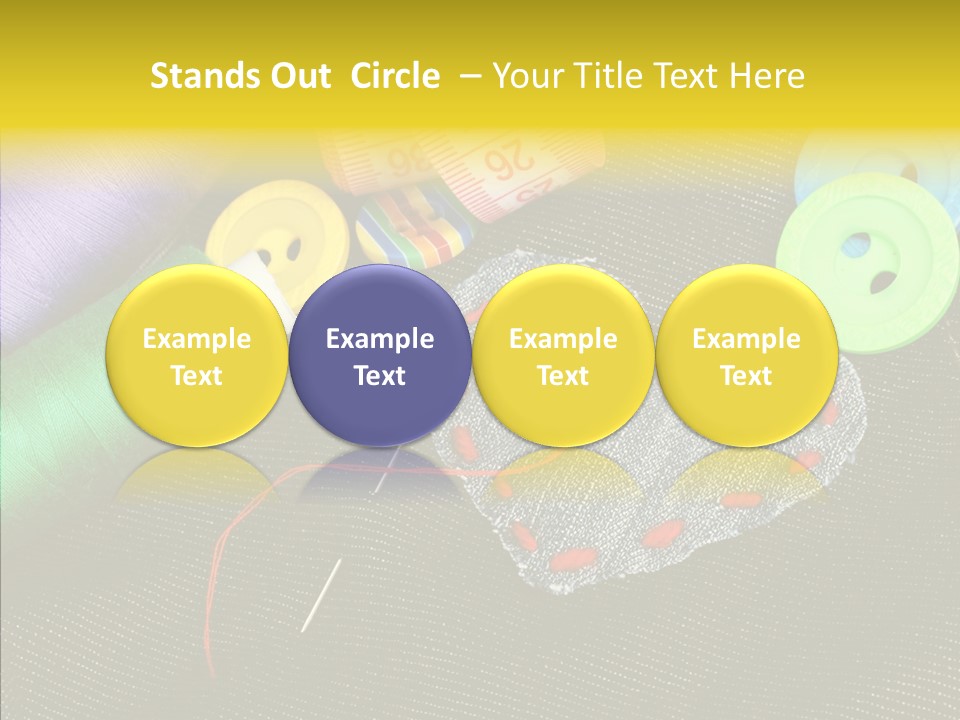 Cloth Red Buttons PowerPoint Template