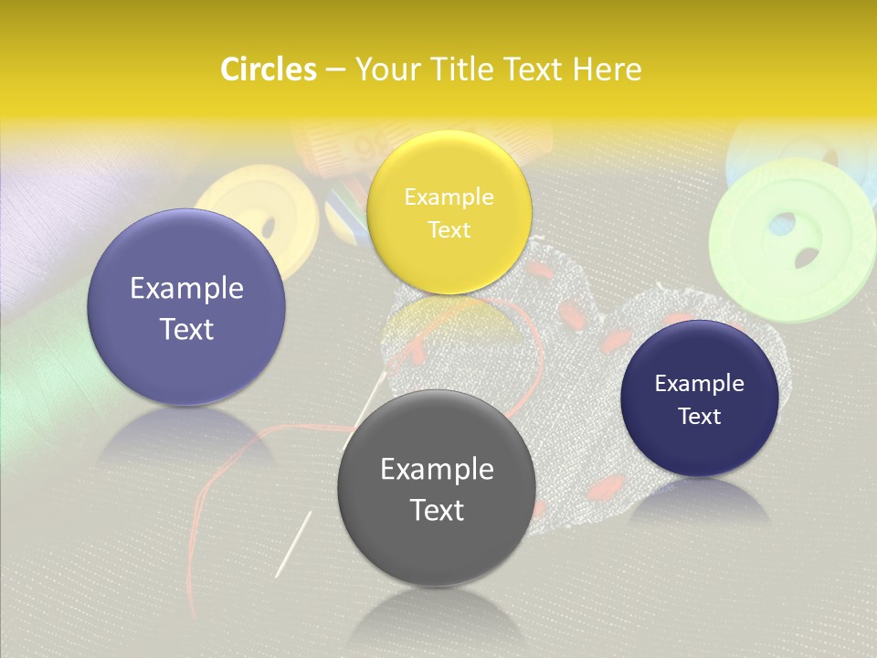 Cloth Red Buttons PowerPoint Template