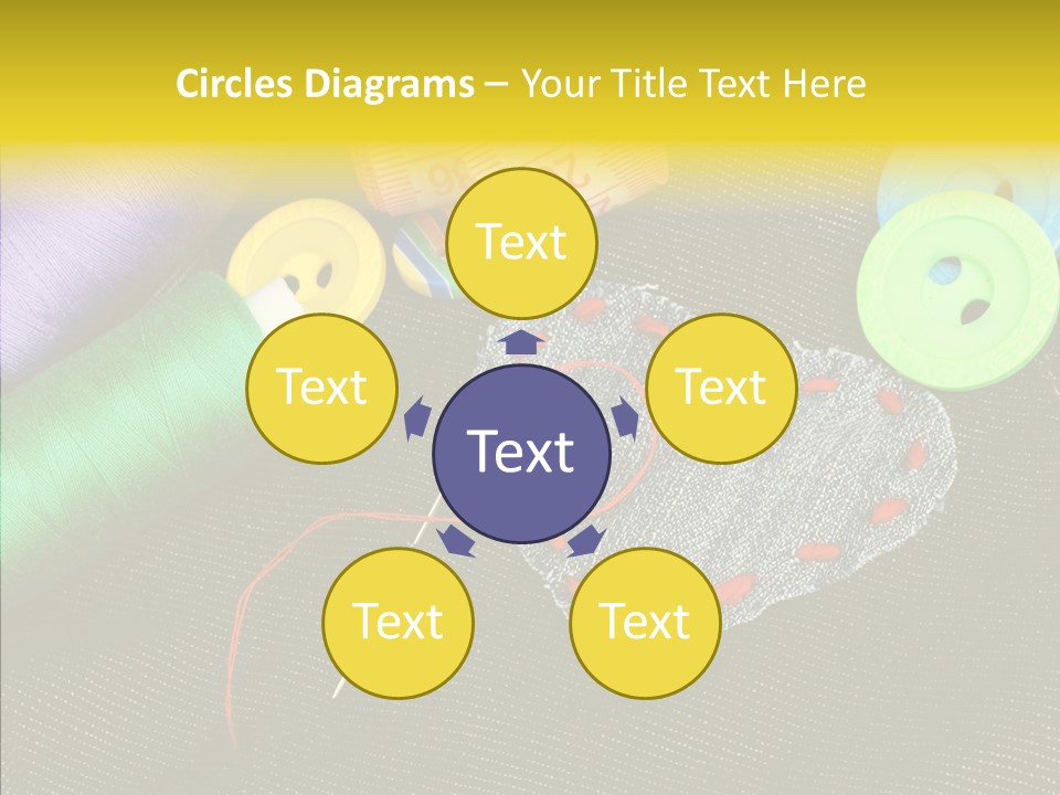 Cloth Red Buttons PowerPoint Template
