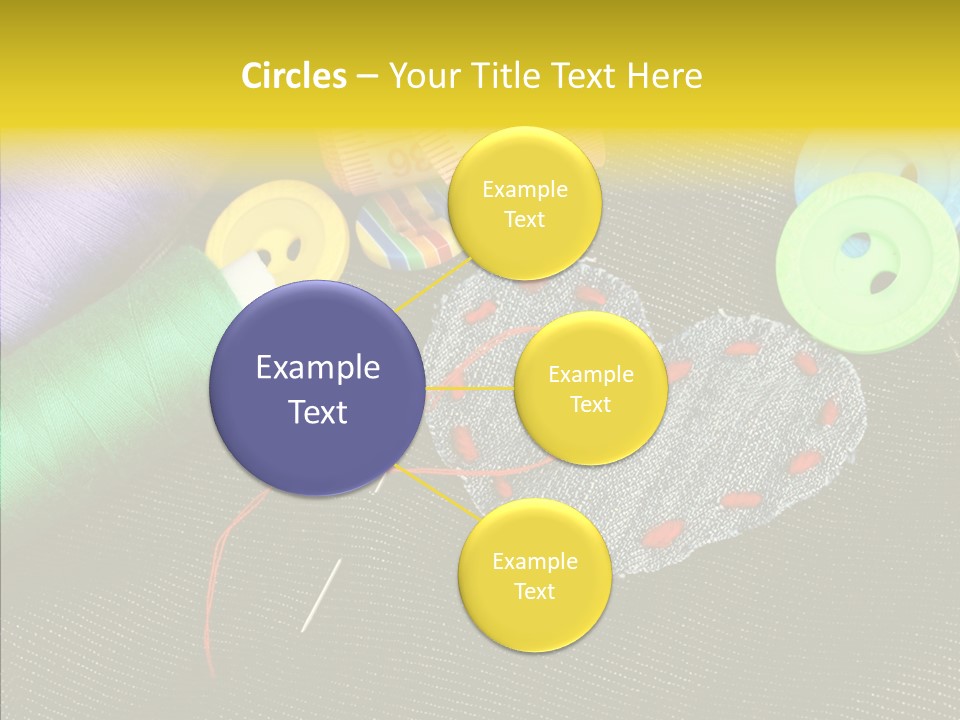 Cloth Red Buttons PowerPoint Template