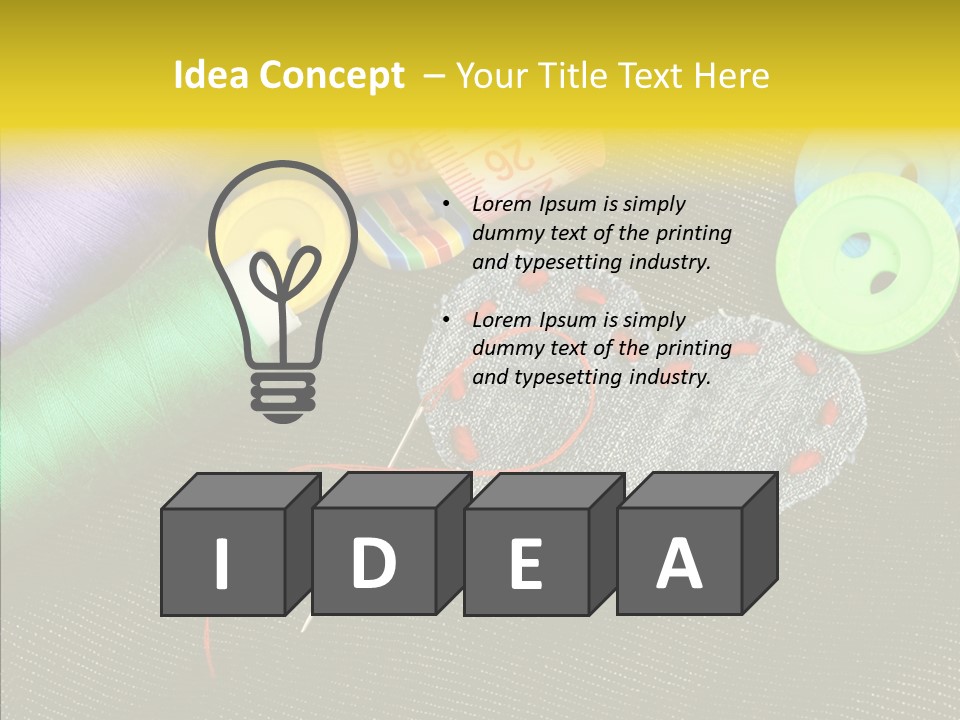 Cloth Red Buttons PowerPoint Template