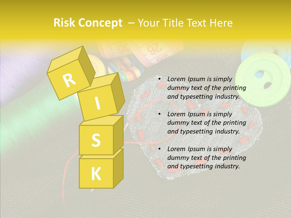 Cloth Red Buttons PowerPoint Template