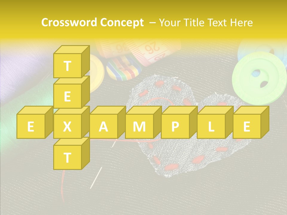 Cloth Red Buttons PowerPoint Template