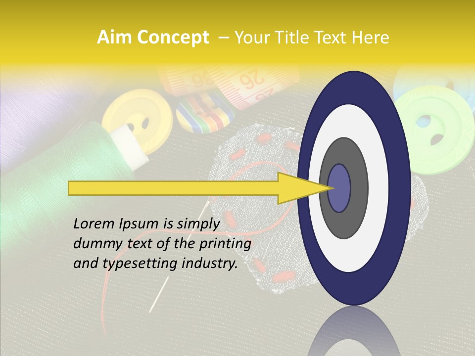 Cloth Red Buttons PowerPoint Template