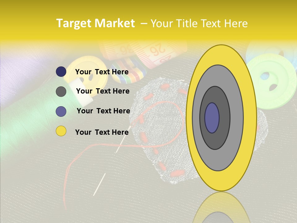 Cloth Red Buttons PowerPoint Template