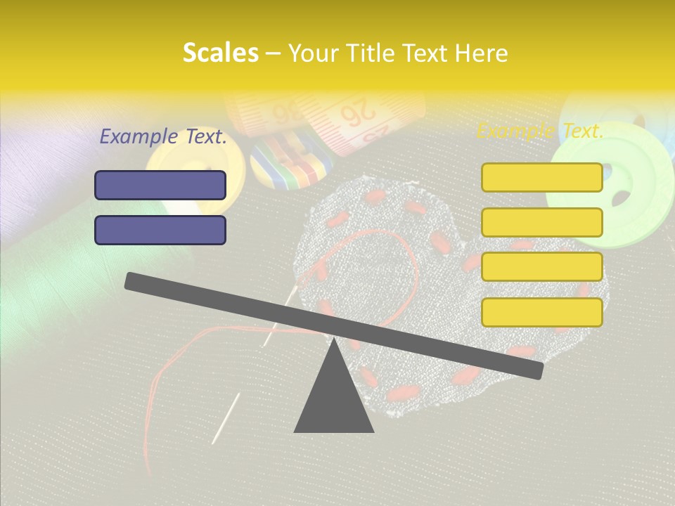 Cloth Red Buttons PowerPoint Template
