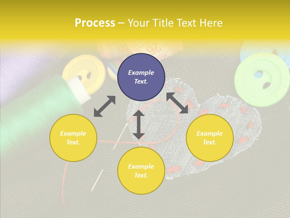 Cloth Red Buttons PowerPoint Template