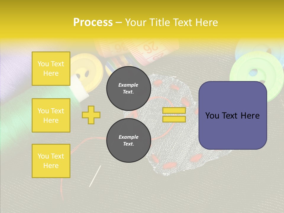 Cloth Red Buttons PowerPoint Template