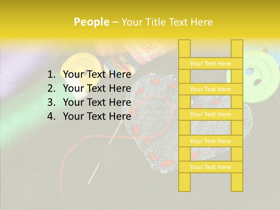 Cloth Red Buttons PowerPoint Template